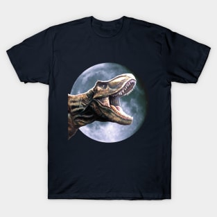 T-Rex and the Moon Design T-Shirt